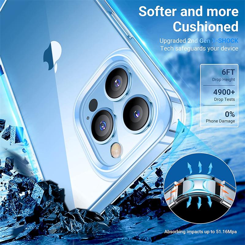 Ультратонкий прозрачный чехол для Iphone 11 12 13 Pro Xs Max Xr X, мягкий силикон из ТПУ для Iphone 13 Mini, задняя крышка, чехол для телефона