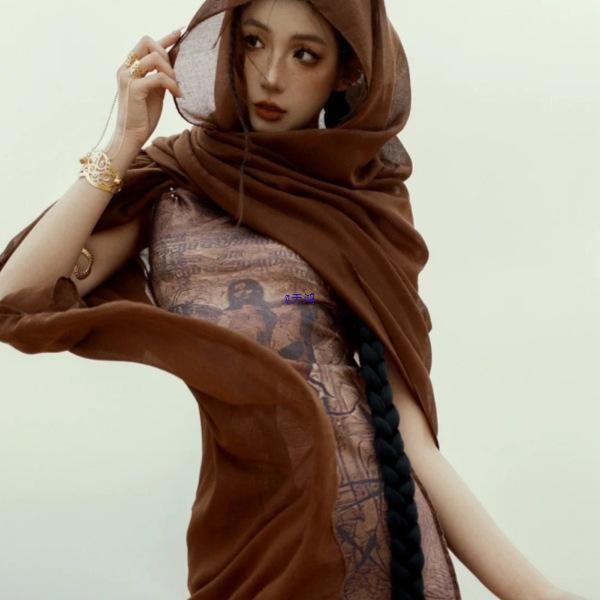 Wasteland Desert Travel Cotton-Linen Scarf: Women's Silk Sunscreen Shawl & Headscarf