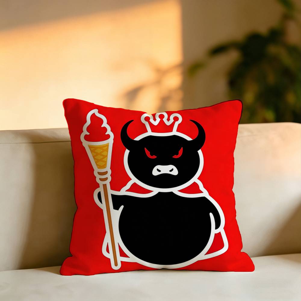 MMixue Ice City Snow Mascot Square DoubleSided printed Pillow Case Bedroom Bedside Pillow Sofa Cushion Cover
