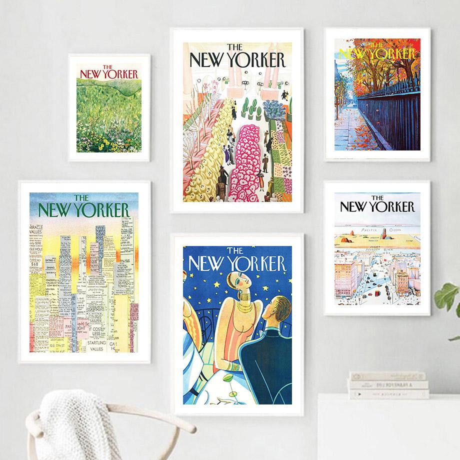 Акварель Нью-Йоркский пейзаж с цитатами, настенная живопись на холсте, плакаты на скандинавскую тему и принты, настенные панно для декора гостиной