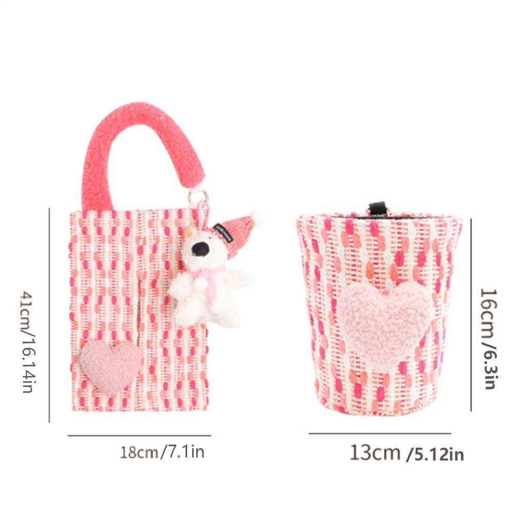 Love pattern Car Mounted Garbage Bin Cute Auto Seat Back Storage Bag Car Interior Accessories