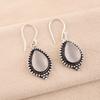 Natural Selenite Gemstone 925 Sterling Silver Jewelry Handmade Earrings 1.6" EE-164-37