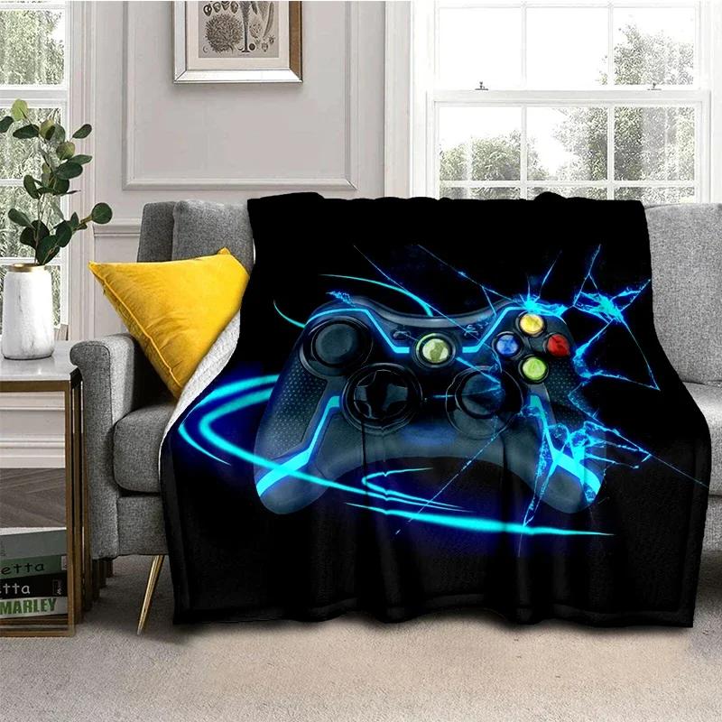 Game Controller Blanket Gamepad Flannel Blanket Super Soft Fleece Game Throw Blankets for Bedroom Couch Sofa Gift For Boy Girl