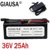 Аккумулятор Giausa 10s4p 36 В, 25 Ач, аккумулятор высокой мощности 1000 Вт, 42 В, 25000 мАч, 36 В, аккумулятор для электрического велосипеда BMS с зарядным устройством 42 В