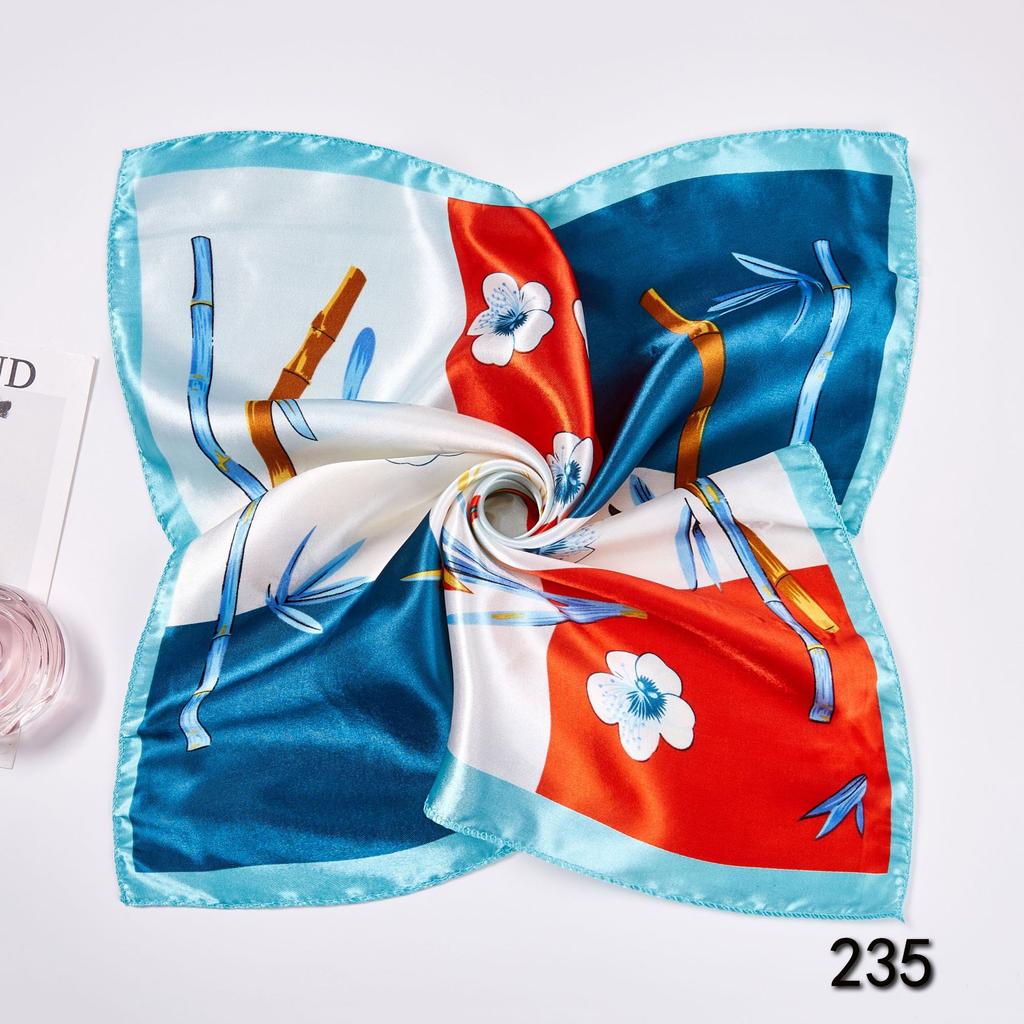 50cm Small Square Scarf Butterfly Floral Small Neck Scarf Bag Accessories Square Scarf