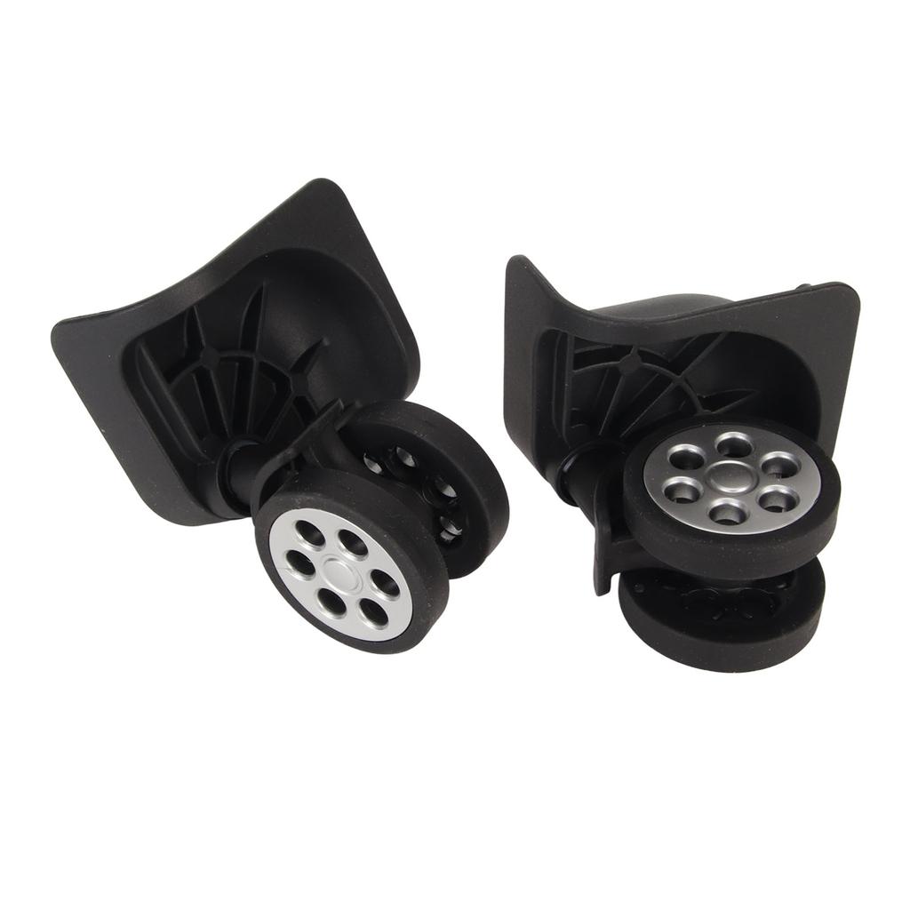 2pcs Luggage Wheels Replacement Locking 360 Degree Rotation Quiet Operation Flexible Universal
