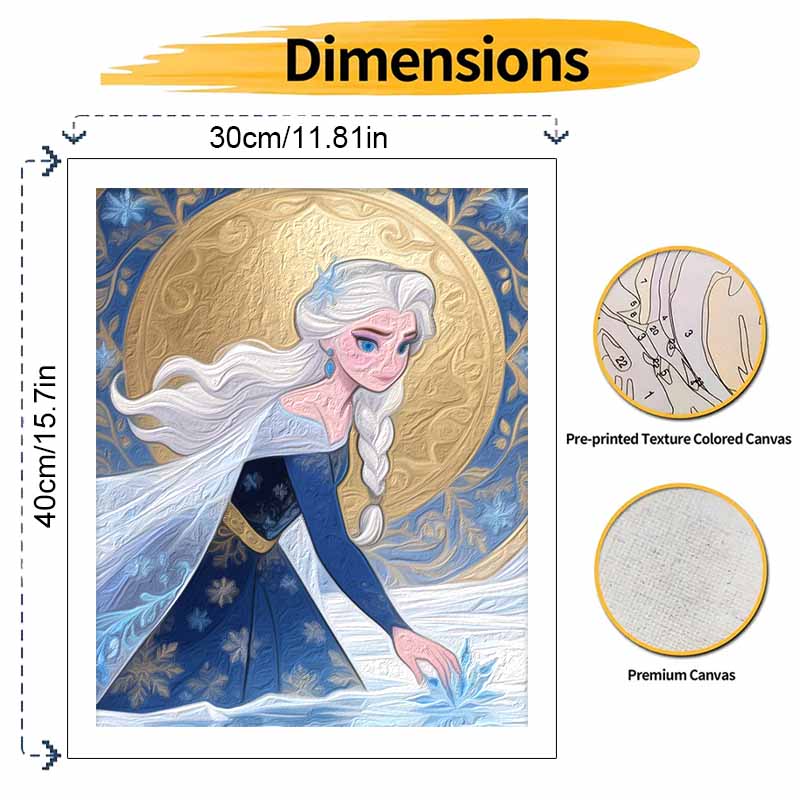 Disney Цифровой набор для рисования маслом «Ледяная королева» ручной работы DIY для домашнего декора