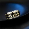 Вращающееся в стиле ретро масонское титановое высококачественное тонкое кольцо из нержавеющей стали для мужчин и женщин, полированное, не выцветает, JZ362