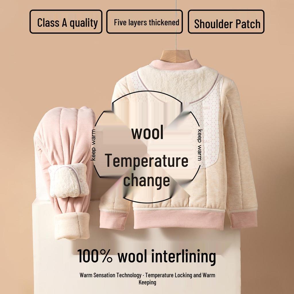 Детский зимний школьный комплект формы: Нижнее белье для девочек и утепленная хлопковая куртка для мальчиков