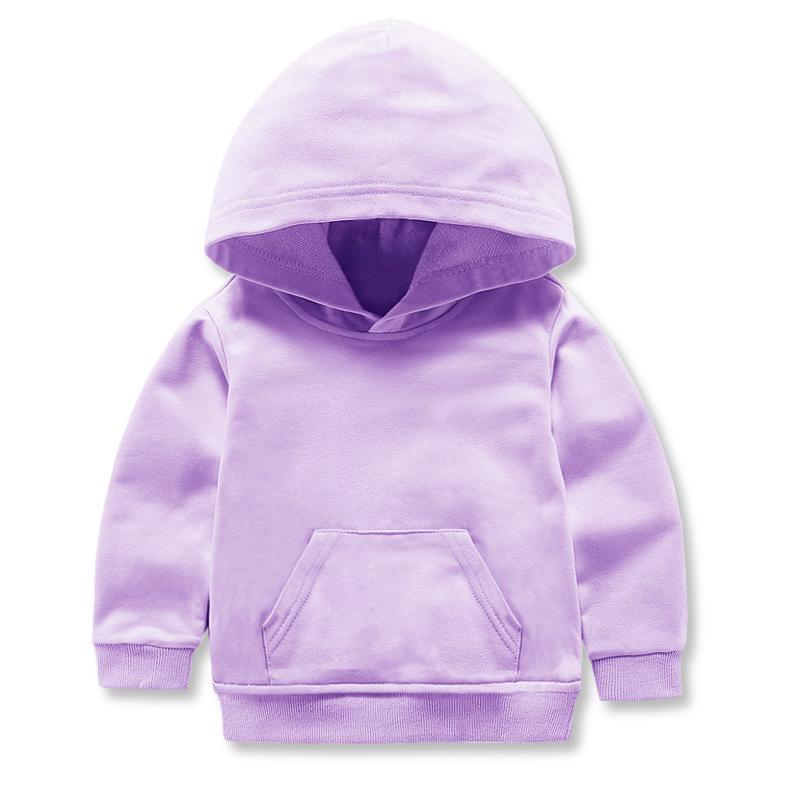 Новая осенняя детская однотонная толстовка с капюшоном - куртка с капюшоном с длинными рукавами для мальчиков и девочек