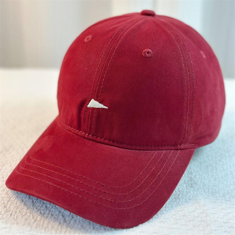 New embroidered inverted triangle baseball cap children spring and summer widened outdoor sunshade cap men's tide