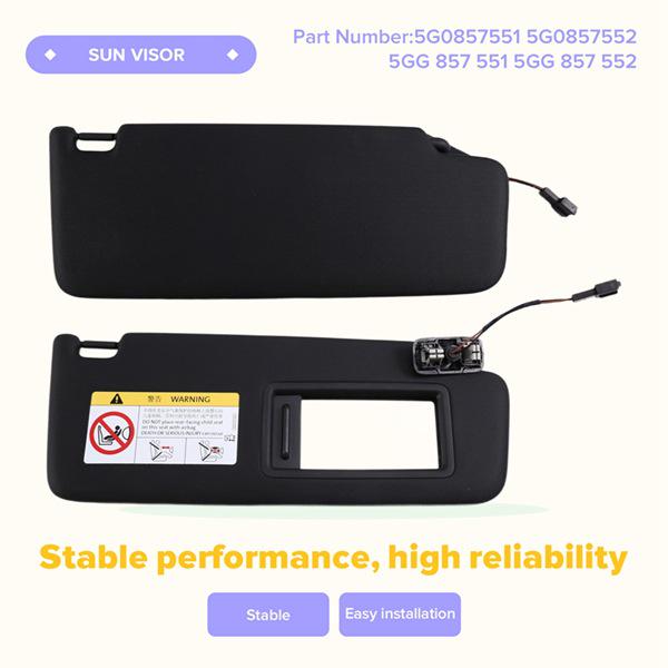 1 пара солнцезащитных козырьков (5G0857551 и 5G0857552) для Volkswagen Golf 7