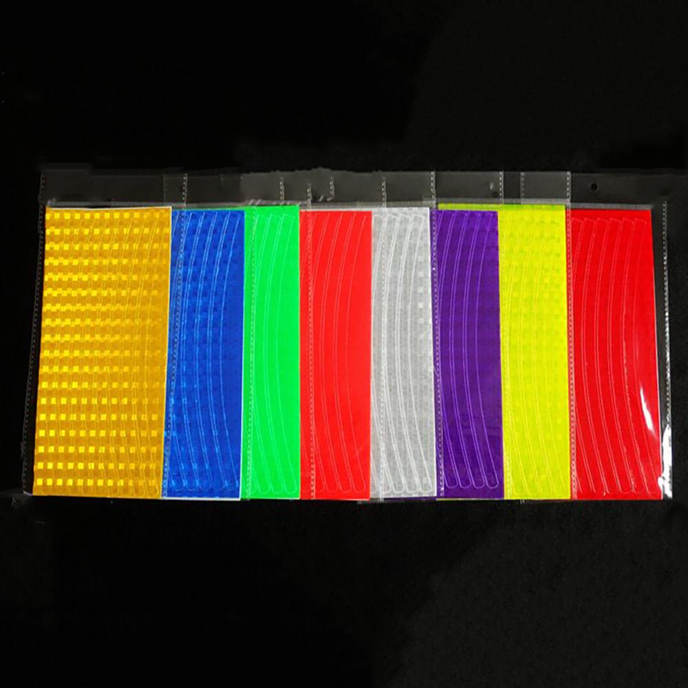 Reflective Tape Stickers Bicycles Electric Bikes Motorcycles Mountain Bikes Steel Rims Spokes Wheels Back Adhesive Strips