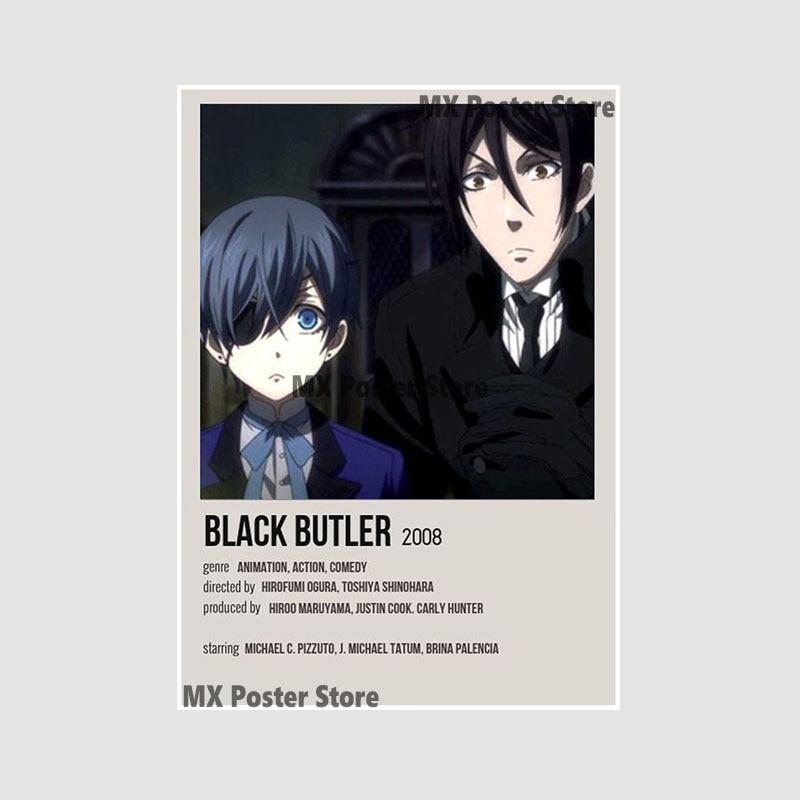 Убийца Демонов, белый бумажный плакат, классический японский аниме-сериал, художественная мультяшная живопись, наклейка для домашнего бара, художественная настенная декоративная фреска