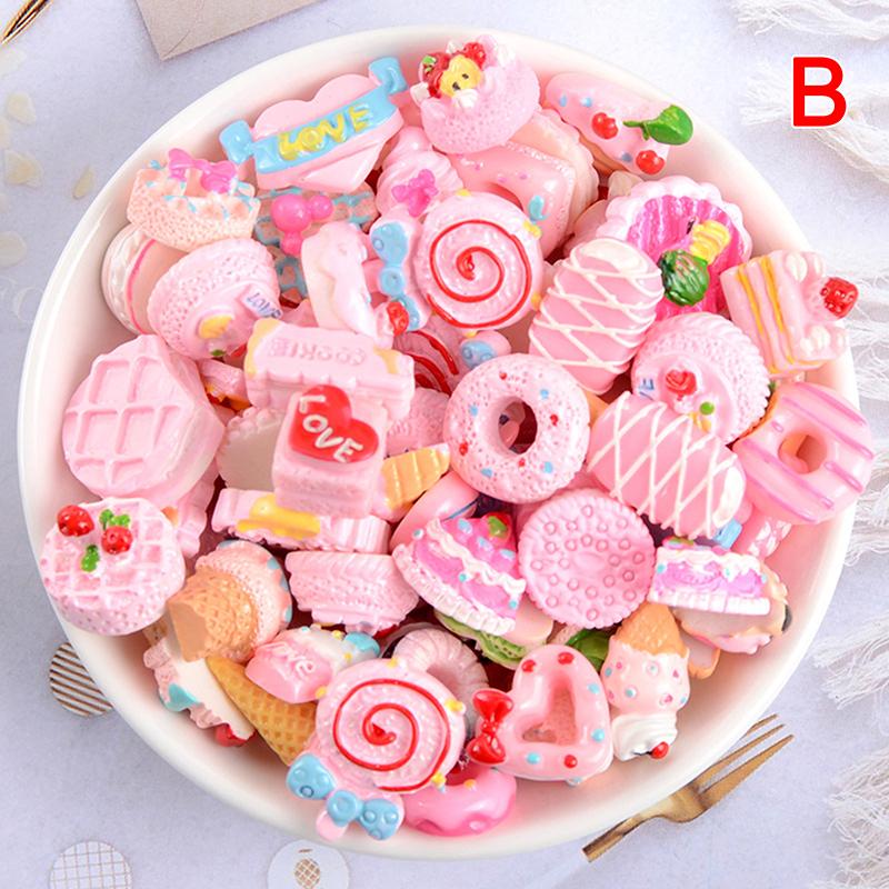 10шт Diy смолы поставки декор торт фрукты конфеты чехол для телефона аксессуары комплекты