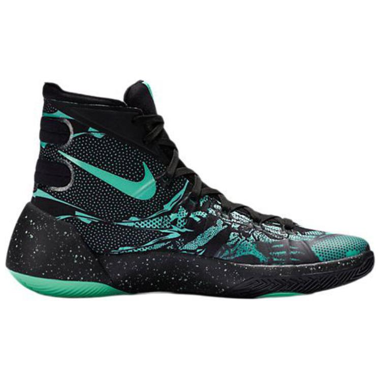 Nike Hyperdunk 2015 Prm Ep Удобные Универсальные Нескользящие Износостойкие Высокие Баскетбольные Кроссовки Мужские кроссовки Черный Зеленый 749570-030