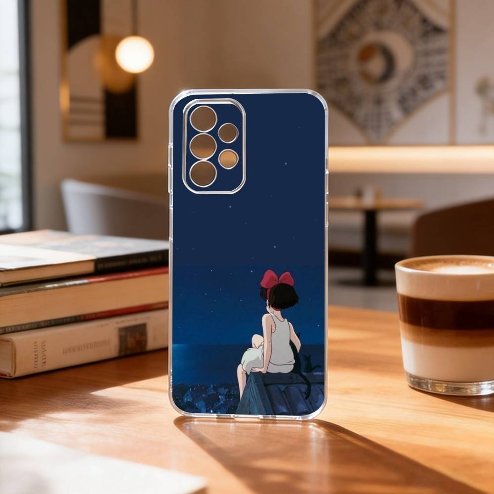 Чехол для телефона Kiki Flying Witch Delivery Service для Samsung S25, S24, S21, S22, S23, S30, Ultra, S20, Plus, Fe Прозрачный чехол