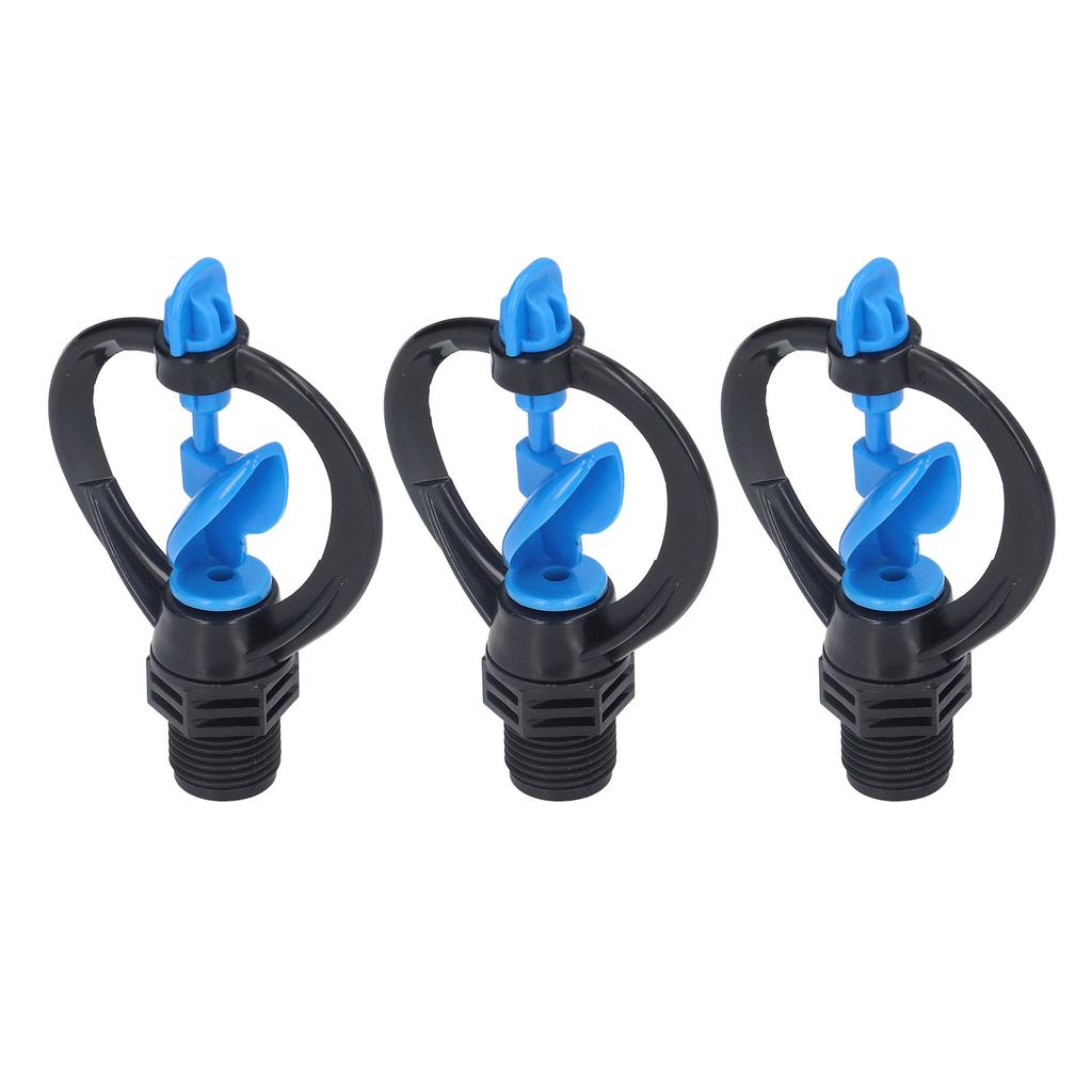 15Pcs Lawn Sprinkler Nozzle G1/2 External Thread 360 Degrees Automatic Rotation Mid Range for Lawn Garden