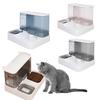 Automatic Cat Feeder And Water Dispenser 2-in-1 Detachable Food Feeder And Water Fountain for Indoor Small Dogs Cats