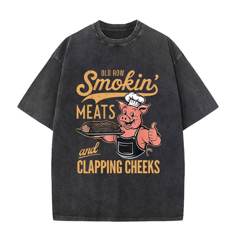 Летняя новая старая потертая футболка свободного кроя с принтом «рыжая спина» для уличного скейтбординга, хлопковая хип-хоп футболка