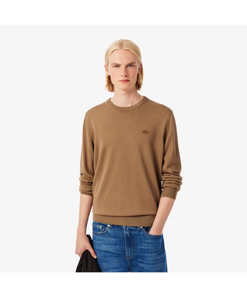 LACOSTE Men'S Merino Wool Crew Neck Sweater Ah1969-55N Dpc