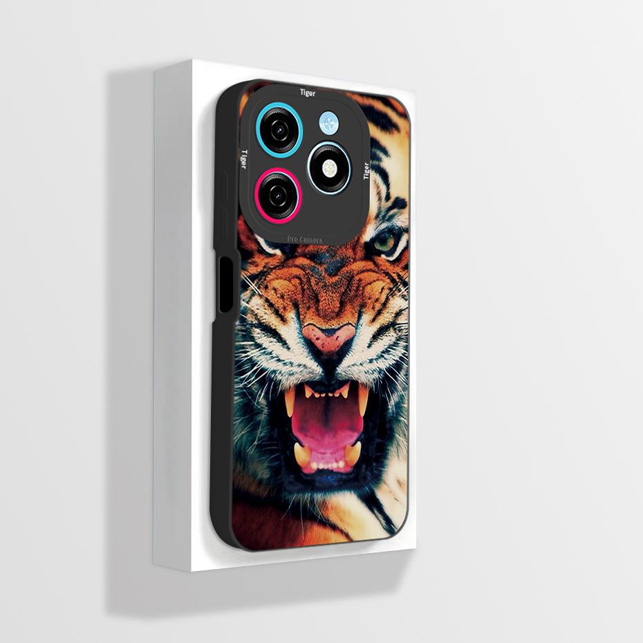 Для Tecno Spark Go 2024 Чехол BG6 BG6h BG6i Pop 8 Задняя крышка Цветок Панда Матовый Мягкий ТПУ Funda Для Tecno Spark 20 20C BG7n Capa