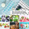 2pcs Food Grade Silicone Ice Cube Tray Removable Lid Freezer Ice Mold Stackable Ice Cube Mold  Home