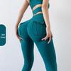 2022 Winter High Waist Nude Yoga Leggings with Pockets - Women's Hip-Lifting Sports Tights