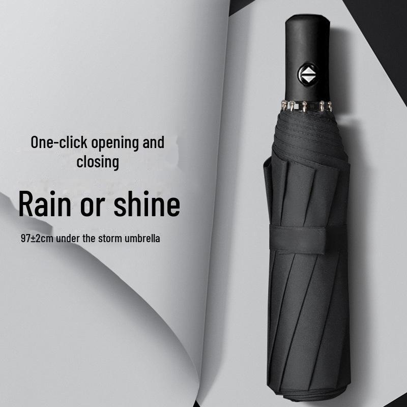Automatic Dual-Use Folding Umbrella: Premium Sunshade & Rain Protection with Custom Logo