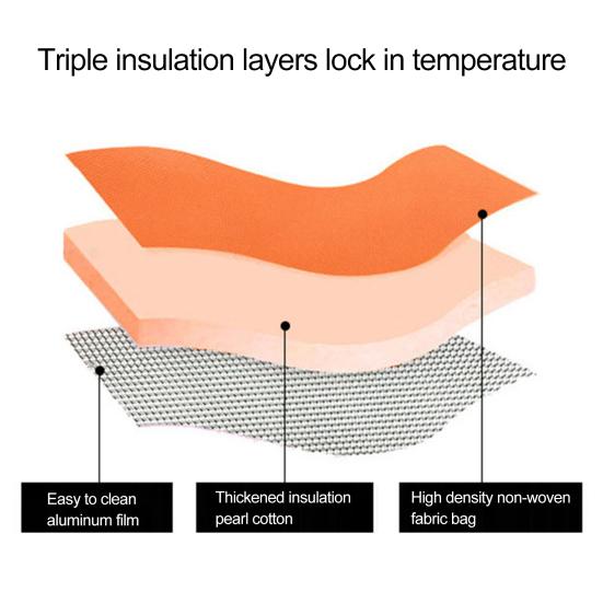 Insulated Reusable Grocery Bag Collapsible Cooler Food Delivery Shopping Sturdy Large Capacity Portable Food Delivery Bag