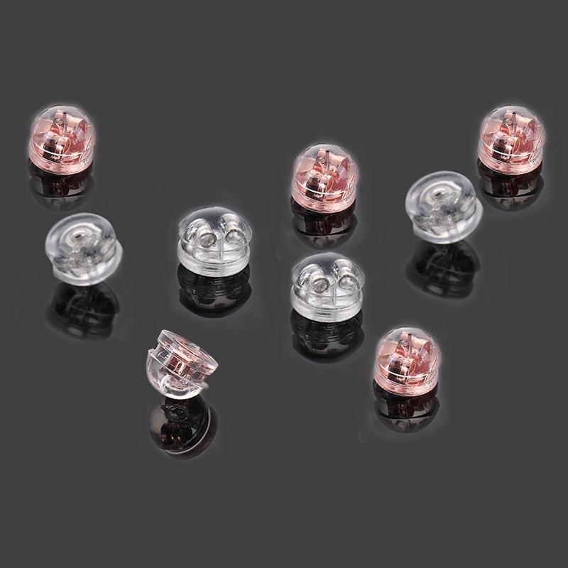 20 шт., силиконовые резиновые затычки для ушей, медное кольцо, беруши-гамбургеры для изготовления ювелирных изделий, аксессуары для сережек «сделай сам»