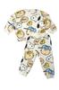 Snoopy Pattern Pajamas Set Fleece Room Wear Baby Pajamas Boys Girls 215159908 100 [Peanuts] All-over Off-White