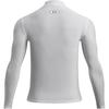 Under Armour HeatGear Sports Lifestyle Series SS25 Half High Neck Breathable Long Sleeve Fitness Shirt Men Tops White 1390099-100