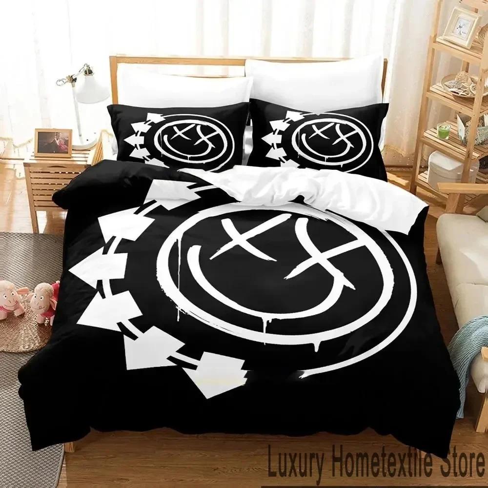 3D Print Blink-182 Bedding Set Boys Girls Twin Queen King Size Duvet Cover Pillowcase Bed Boys Adult Home Textileextile