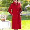 Middle Age Women's Wool & Blends Coats Winter Women's Jackets Elegant Loose Long Outerwears