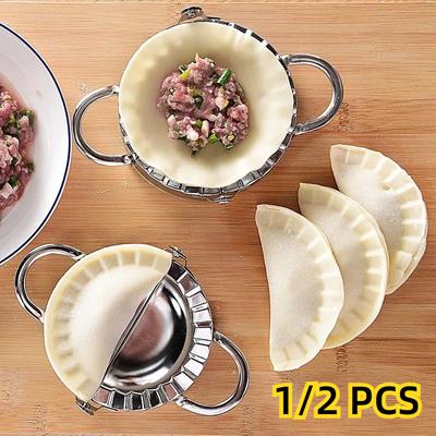 1/2 шт. Нержавеющая сталь Форма для приготовления пельменей Машина для приготовления пельменей с антипригарным покрытием Пироги Кондитерские изделия Инструменты для пасты Ложка для мяса Кухонные принадлежности для выпечки