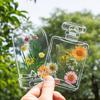 Transparent Dried Flower Bookmarks Handmade Clear Floral Bookmark Wishing Bottle Stickers Without