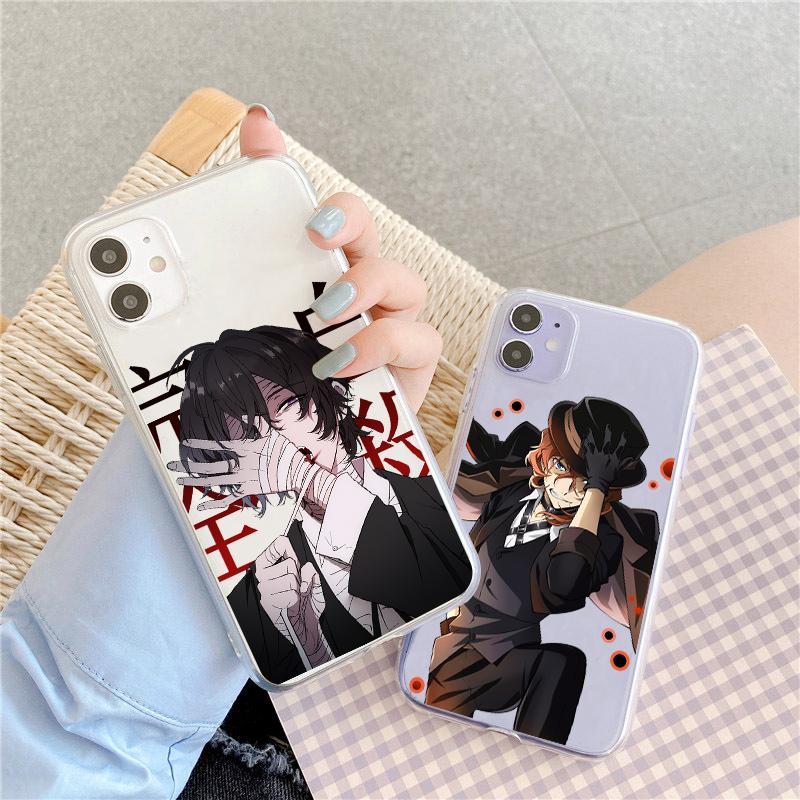 Чехол для телефона Japan Bungo Stray Dogs для iPhone 7 13 12 Mini 8 5 6 6S Plus SE 2020 SE3 2022 11 Pro X XR XS Max, прозрачный чехол