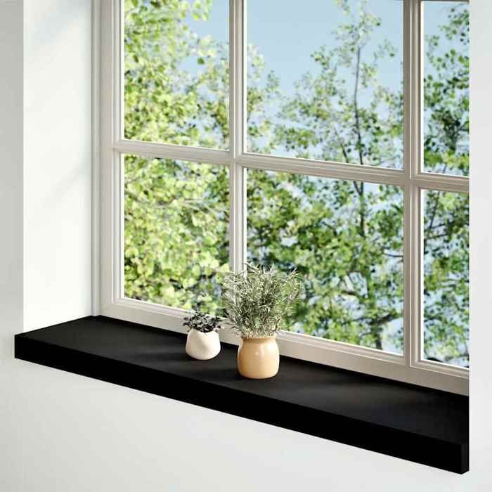VidaXL Window Sills 2 Pcs Dark Brown Solid Oak Wood 4009173