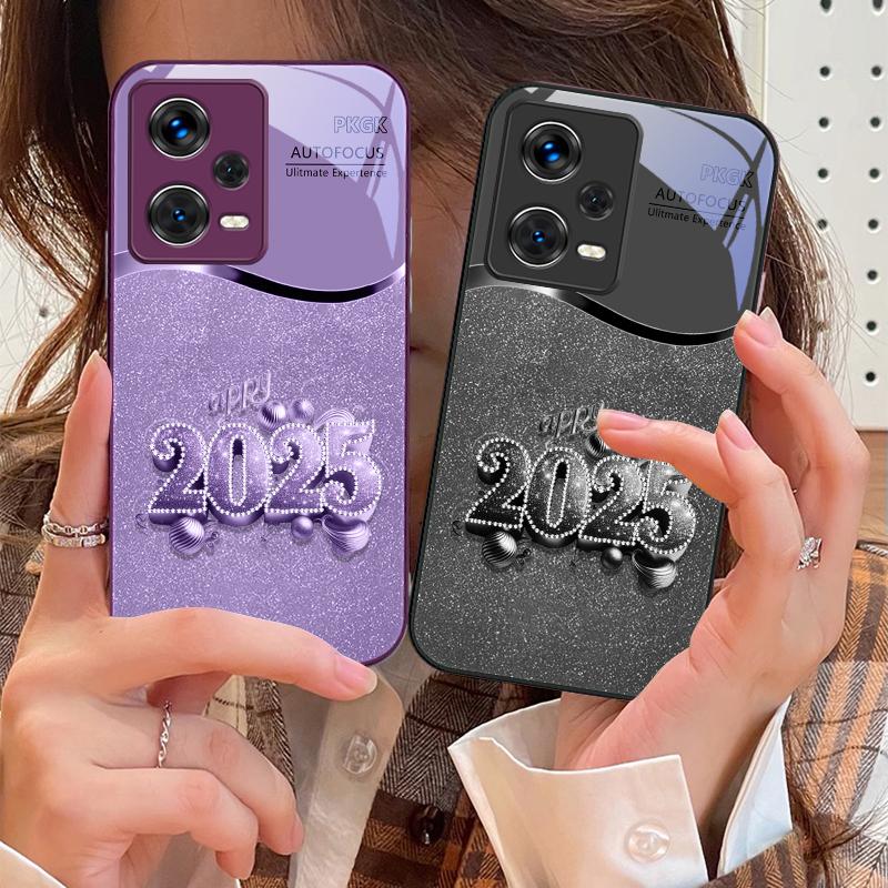 Красочный Новый год 2025 Для Xiaomi 14 Ultra 13 Lite Redmi Note 13 11 Pro 12 Plus Poco X6 3 Pro F4 6 GT Закаленный чехол для телефона