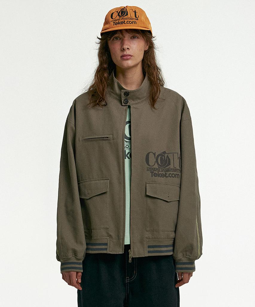 Teket Cctt Canvas Blouson Jacket Brown