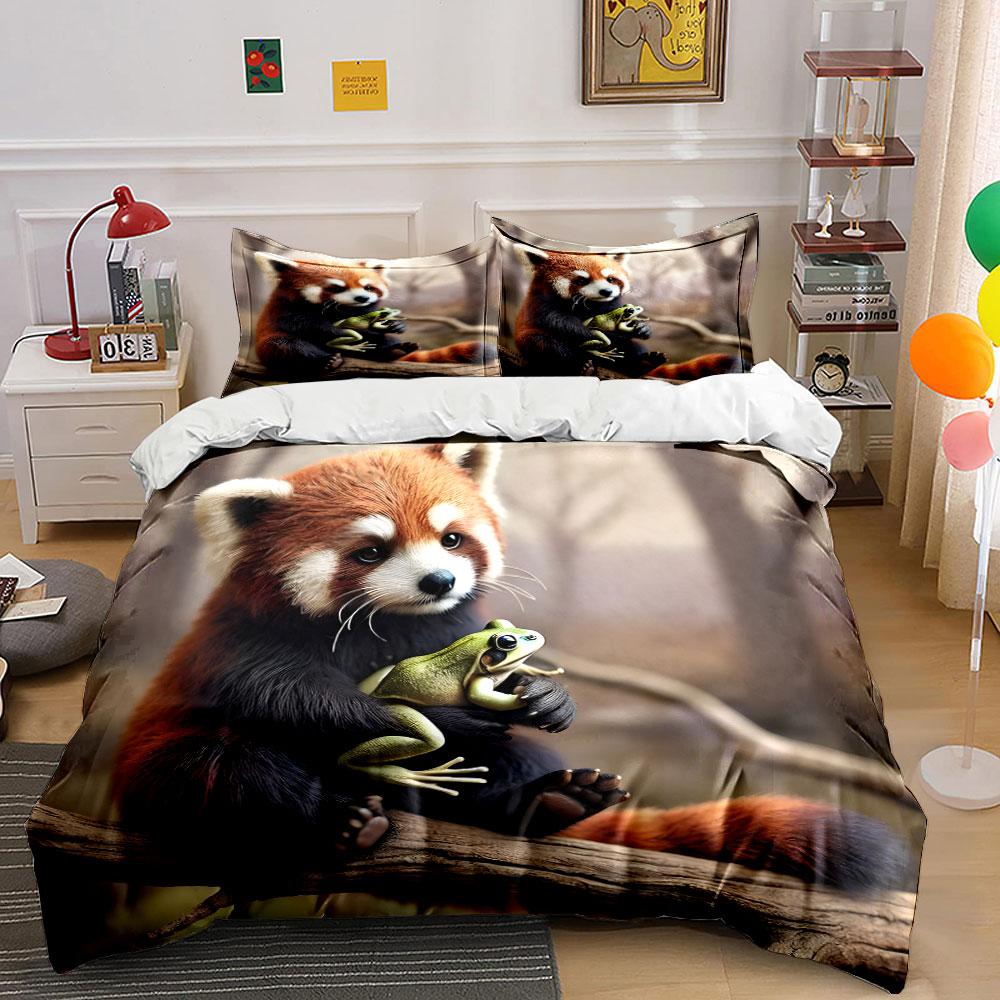 "Forest friends' tender embrace" Bedding sets Duvet covers Pillowcases(1* Duvet Cover 2* Pillowcases without duvet insert)