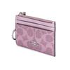 Coach Канвас с кожаным держателем для карт Мини Женский Розовый