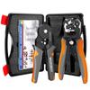 Ferrule Crimping Tool for Insulated/Uninsulated Ferrule Terminal, with Wire Ferrules and Self-Adjusting Crimping Pliers+Stripper