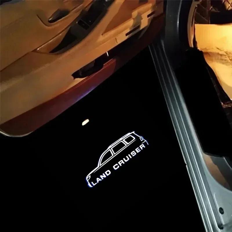 LGPE6 LED Car Door Welcome Courtesy Projector Ghost Shadow Lights for Toyota Land Cruiser 2007-2019 200 J200 LC200 120 J100 LC100