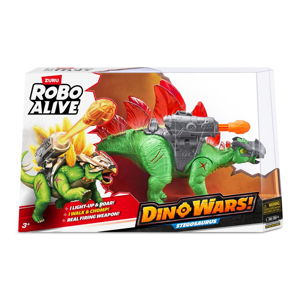 Robo Alive ZURU Dino Wars-Series 1 Stegasaurus, Multi (7131-S001)
