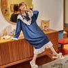 Pajama Dress Women's New Spring and Autumn Princess Style Pure Cotton Long-sleeved Pajama Dress Pajamas Home Wear