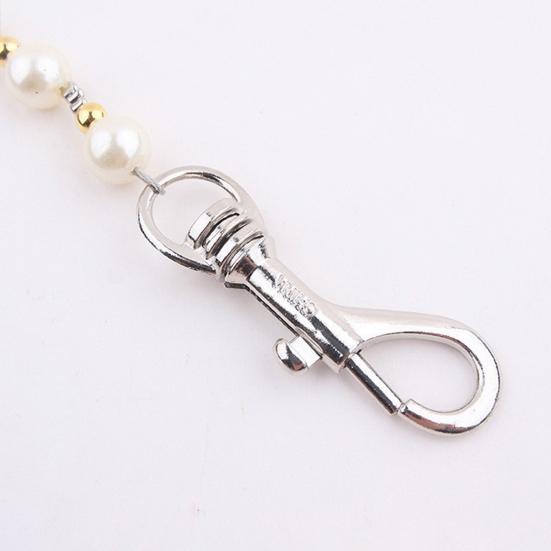 Стильная роскошная шлейка-поводок для собаки из жемчужных бусин, тонкая работа с подвесным крючком