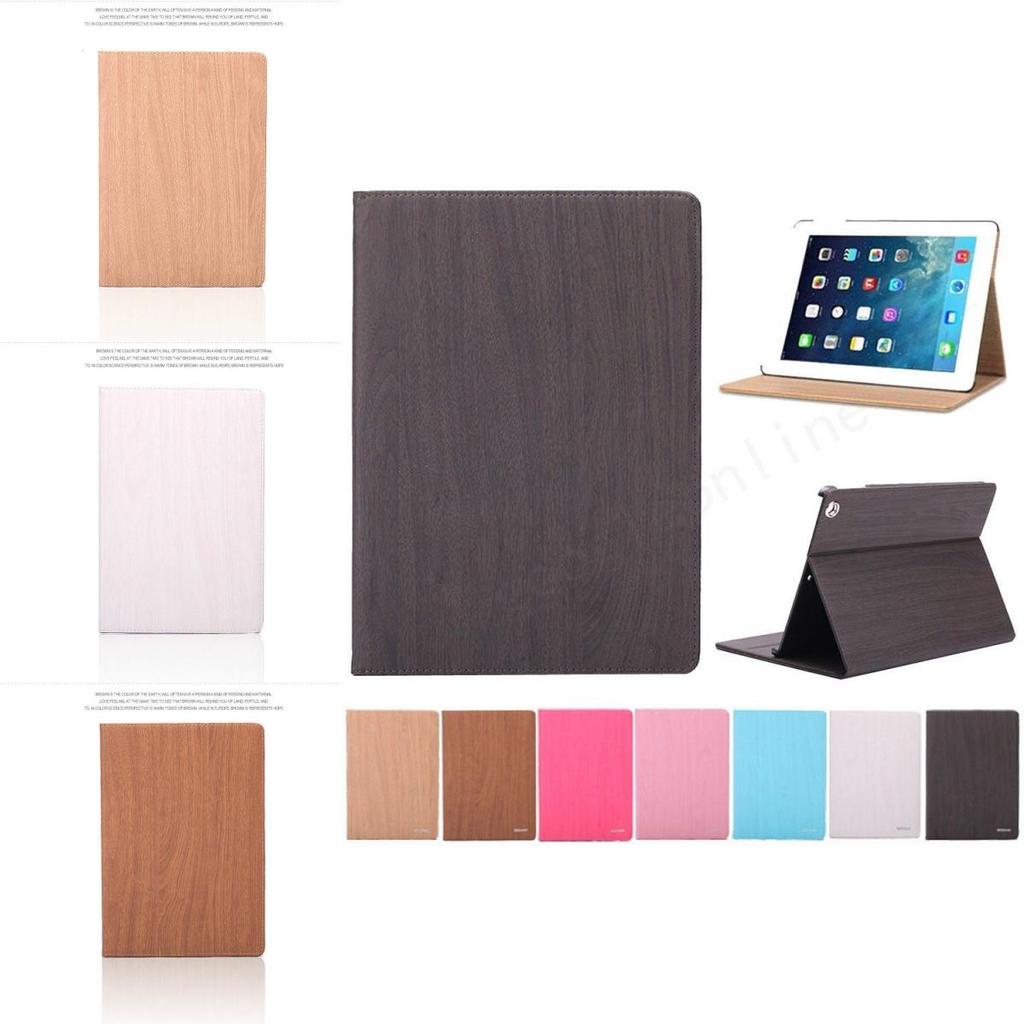 Premium Wood Grain Smart Wake Sleep Stand Flip Case Cover For Apple Ipad 2/3/4 Air Mini With Timeless Retro Design