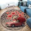Carrosedog Round Area Rug,Carpet Rug for Living Room Bedroom Sofa Playroom Decor,Non-slip Floor Mat